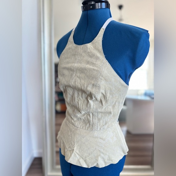 rebecca taylor leather halter top snake women’s size 0 - Picture 5 of 9